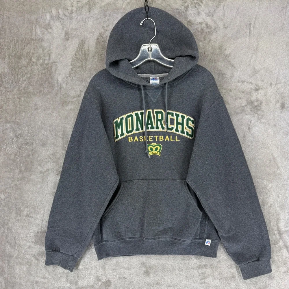 Russell Athletic Monarchs Basketball Hoodie Charcoal Grey‎ Small Sweatshirt